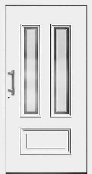 Rodenberg Haustür Weiß mit Glas