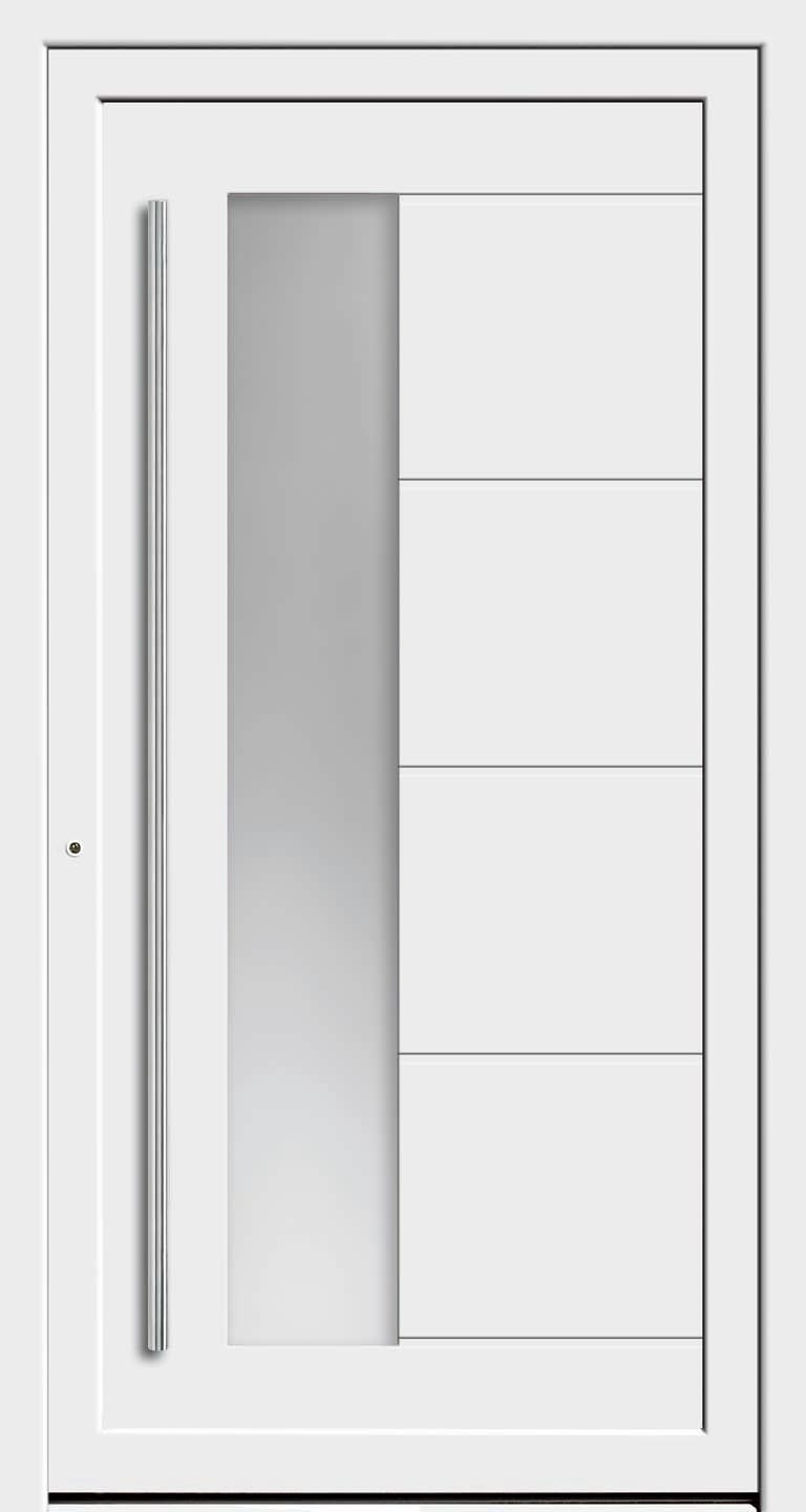 Rodenberg Haustür Weiß mit Glas Satinato